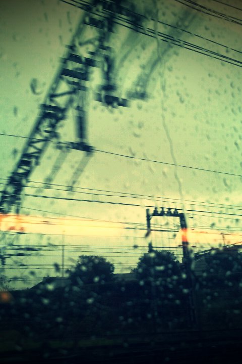 Rainy days – looking up from the train