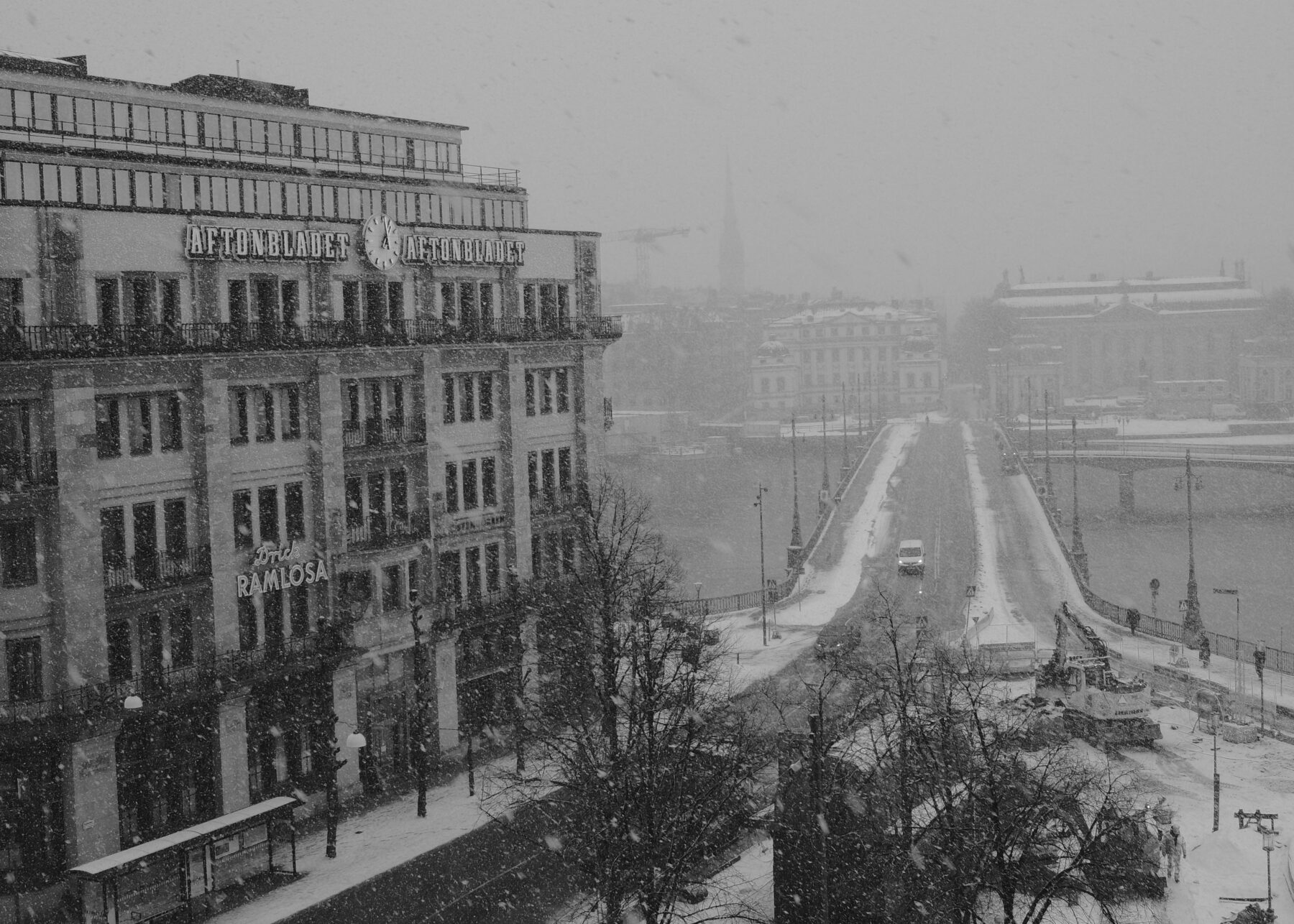 Snowing Stockholm