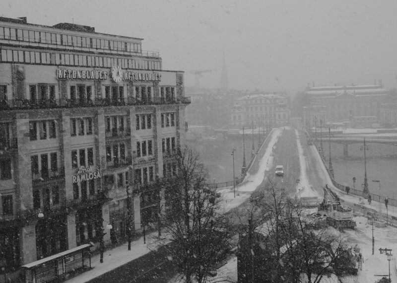 Snowing Stockholm